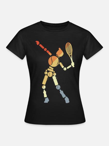 Tennis Junge - Frauen T-Shirt - Schwarz