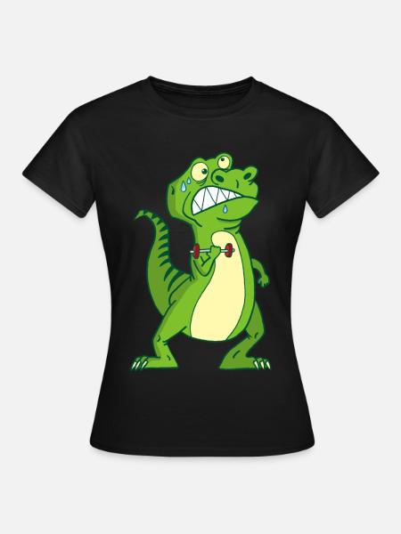 Kräftiger Dinosaurier - Frauen T-Shirt - Schwarz