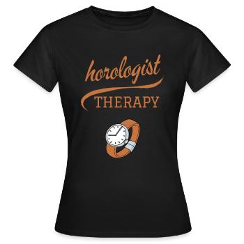 HOROLOGIST THERAPY WATCH COLLECTOR - Women's T-Shirt - black - Front - AI Model Female 172 dark (172cm)