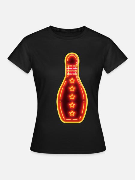 Retro Bowling - Frauen T-Shirt - Schwarz