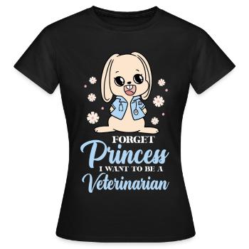 Kleines Häschen wird Tierärztin - Frauen T-Shirt - Schwarz - Vorne - AI Model Female 172 dark (172cm)