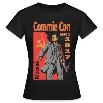 CommieCon1917 - Frauen T-Shirt - Schwarz - Vorne - AI Model Female 172 dark (172cm)