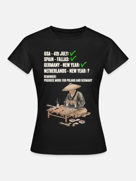 Vuurwerk for Netherlands - Frauen T-Shirt - Schwarz