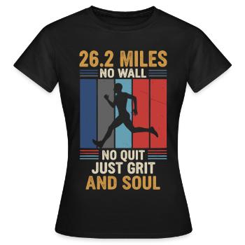 Marathon Runner 26.2 Miles - Women's T-Shirt - black - Front - AI Model Female 172 dark (172cm)