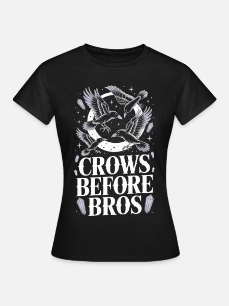 Krähen über Mond – Bro-Code - Frauen T-Shirt - Schwarz