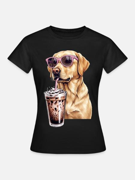 Golden Retriever - Frauen T-Shirt - Schwarz