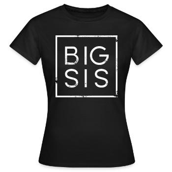 BIG SIS im quadrat - Frauen T-Shirt - Schwarz - Vorne - AI Model Female 172 dark (172cm)
