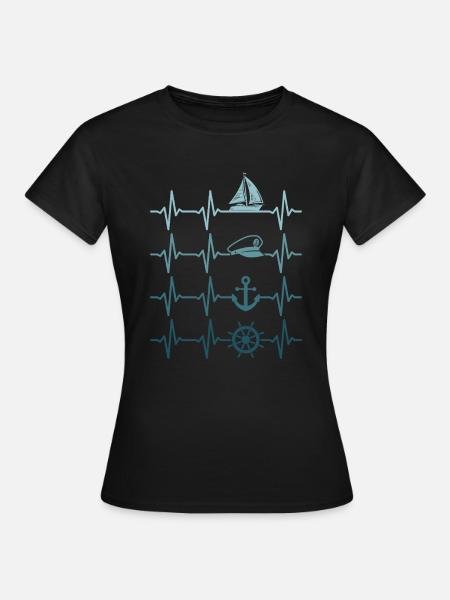 Segeln Segelboot Kapitän Boot Skipper Seefahrer - Frauen T-Shirt - Schwarz