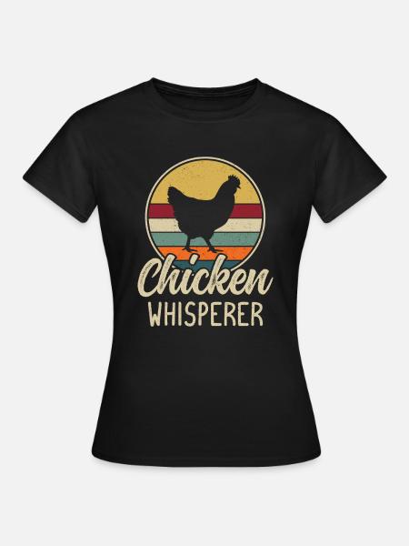 Kip Fluisteraar Boer Boerderij Kippenliefhebber - Vrouwen T-shirt - zwart