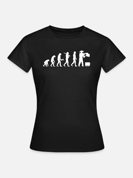 Imker Imkerei Zeidler Evolution Geschenk Biene - Frauen T-Shirt - Schwarz
