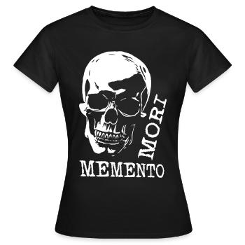 Memento Mori - T-shirt Femme - noir - Devant - AI Model Female 172 dark (172cm)
