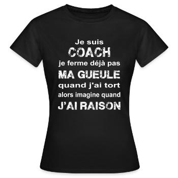 Coach - T-shirt Femme - noir - Devant - AI Model Female 172 dark (172cm)
