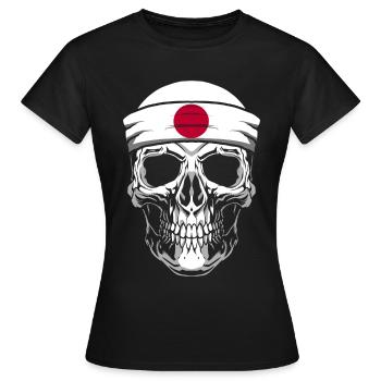 Nationality National Flag Flag Skull - Women's T-Shirt - black - Front - AI Model Female 172 dark (172cm)