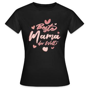 Beste Mama der Welt - Frauen T-Shirt - Schwarz - Vorne - AI Model Female 172 dark (172cm)