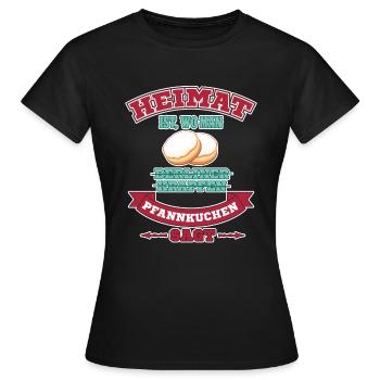 Accueil Crêpes Allemagne De L'Est Dire Les Racines - T-shirt Femme - noir - Devant - AI Model Female 172 dark (172cm)