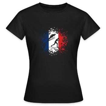 Nordische Kombination Geschenk für Wintersportfans - Frauen T-Shirt - Schwarz - Vorne - AI Model Female 172 dark (172cm)