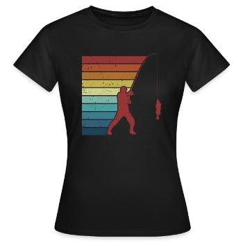 Pêcheurs À La Cuillère Pêcheurs En Haute Mer - T-shirt Femme - noir - Devant - AI Model Female 172 dark (172cm)