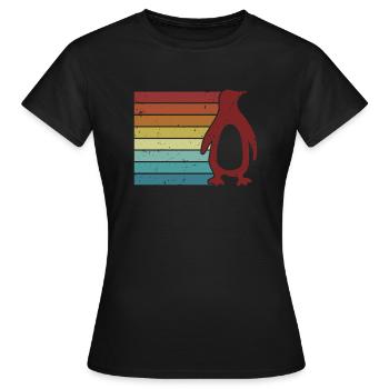 Seevogel Königspinguin Kaiserpinguin Pinguin - Frauen T-Shirt - Schwarz - Vorne - AI Model Female 172 dark (172cm)