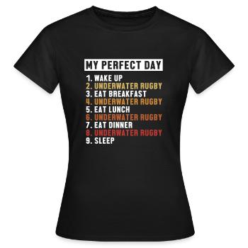 Underwater Rugby Perfect Day Wassersport - Frauen T-Shirt - Schwarz - Vorne - AI Model Female 172 dark (172cm)