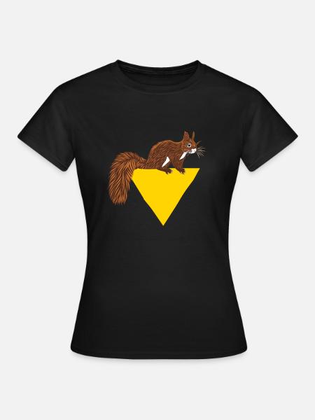 Squirrel Fuchshörnchen Grauhörnchen Eichhörnchen - Frauen T-Shirt - Schwarz