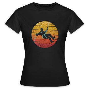 Sportklettern Speedklettern Alpinklettern Kraxler - Frauen T-Shirt - Schwarz - Vorne - AI Model Female 172 dark (172cm)
