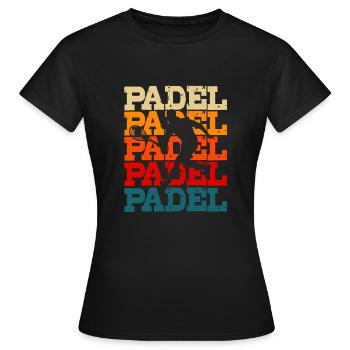 Padel Tennis Platform Tennis Paddleball Padel - Women's T-Shirt - black - Front - AI Model Female 172 dark (172cm)