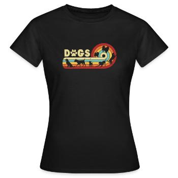 Wauwau Rüde Vierbeiner Hundebesitzer Hund - Frauen T-Shirt - Schwarz - Vorne - AI Model Female 172 dark (172cm)