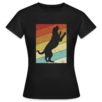 Vierbeiner Wauwau Rüde Hundebesitzer Hund - Frauen T-Shirt - Schwarz - Vorne - AI Model Female 172 dark (172cm)