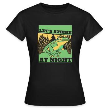 Frappeons la nuit Crapaud Grenouille têtard - T-shirt Femme - noir - Devant - AI Model Female 172 dark (172cm)