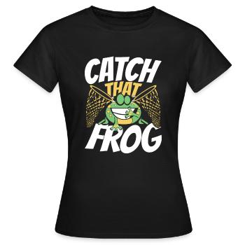 Attrapez cette grenouille Rainette Crapaud Têtard - T-shirt Femme - noir - Devant - AI Model Female 172 dark (172cm)