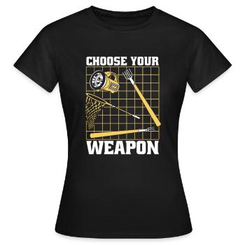 Choisissez votre arme Têtard Rainette Crapaud - T-shirt Femme - noir - Devant - AI Model Female 172 dark (172cm)