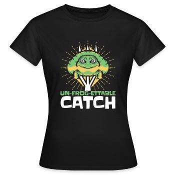 Une grenouille ettable capture têtard rainette - T-shirt Femme - noir - Devant - AI Model Female 172 dark (172cm)