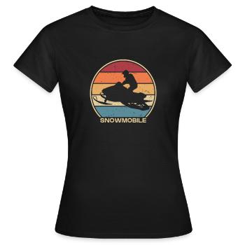 Motoneige Moto motoneige Motoneiges Motoneiges - T-shirt Femme - noir - Devant - AI Model Female 172 dark (172cm)