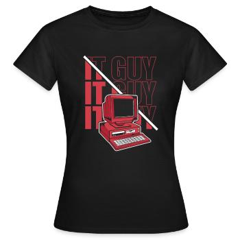 Informaticien Administrateur Administrateur des opérations informatiques - T-shirt Femme - noir - Devant - AI Model Female 172 dark (172cm)