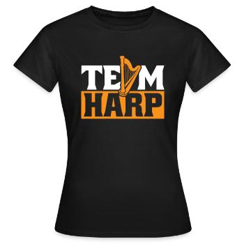 Harpe d’équipe Harpe de concert Harpe Harpe Musique - T-shirt Femme - noir - Devant - AI Model Female 172 dark (172cm)