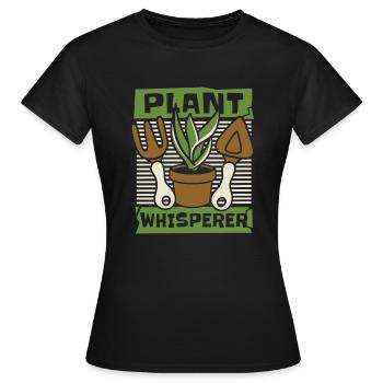 Jardin de jardin de jardin de jardin de jardin murmure de plantes - T-shirt Femme - noir - Devant - AI Model Female 172 dark (172cm)