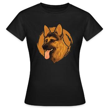 Wauwau Hund Vierbeiner Hundebesitzer Deutscher - Frauen T-Shirt - Schwarz - Vorne - AI Model Female 172 dark (172cm)