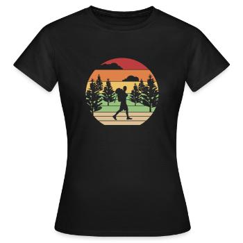 Trekking Mountain Hiking Hiking Hiking Hiking - Women's T-Shirt - black - Front - AI Model Female 172 dark (172cm)
