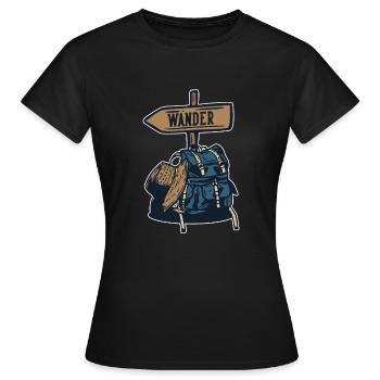 Randonnées Randonnées Randonnées Randonnées Randonnées - T-shirt Femme - noir - Devant - AI Model Female 172 dark (172cm)