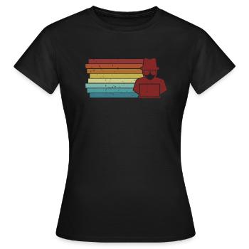 Rétro Social Engineering Phishing Sniffer Grey - T-shirt Femme - noir - Devant - AI Model Female 172 dark (172cm)