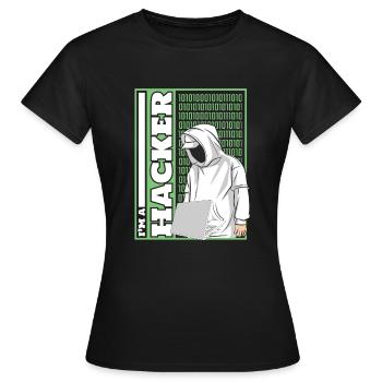 Je suis un hacker Ingénierie sociale Phishing Sniffer - T-shirt Femme - noir - Devant - AI Model Female 172 dark (172cm)