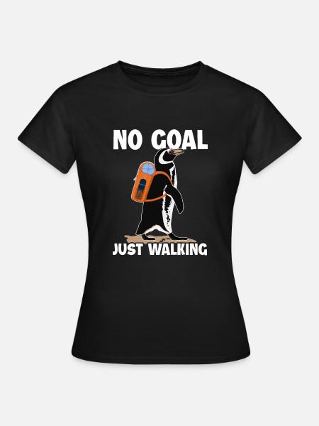 No hay objetivo solo caminar trekking montaña senderismo senderismo - Camiseta mujer - negro