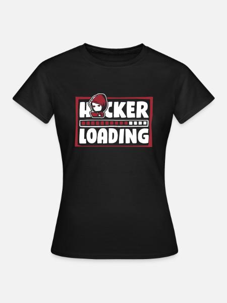 Hacker Loading Phishing Sniffer Social - Frauen T-Shirt - Schwarz