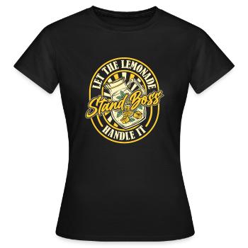 Laissez la limonade s’en occuper - T-shirt Femme - noir - Devant - AI Model Female 172 dark (172cm)