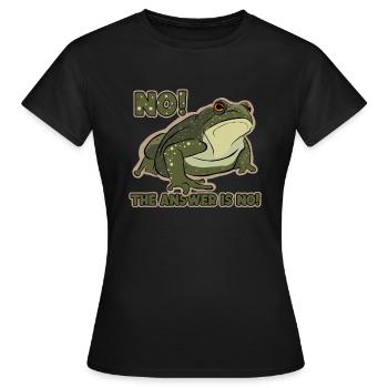 La réponse est pas de crapaud rainette têtard - T-shirt Femme - noir - Devant - AI Model Female 172 dark (172cm)