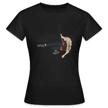 Sportklettern Speedklettern Alpinklettern Kraxler - Frauen T-Shirt - Schwarz - Vorne - AI Model Female 172 dark (172cm)