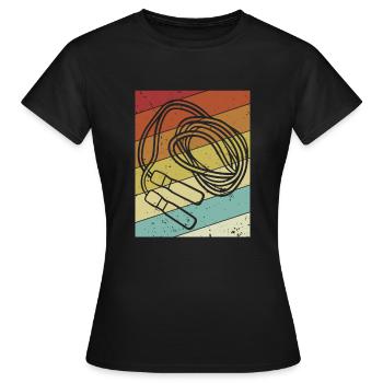 Vitesse de saut rétro saut saut professionnel - T-shirt Femme - noir - Devant - AI Model Female 172 dark (172cm)
