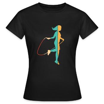Vitesse de saut rétro saut saut professionnel - T-shirt Femme - noir - Devant - AI Model Female 172 dark (172cm)