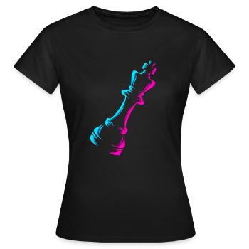 Grand maître Queen Player Échecs professionnels - T-shirt Femme - noir - Devant - AI Model Female 172 dark (172cm)