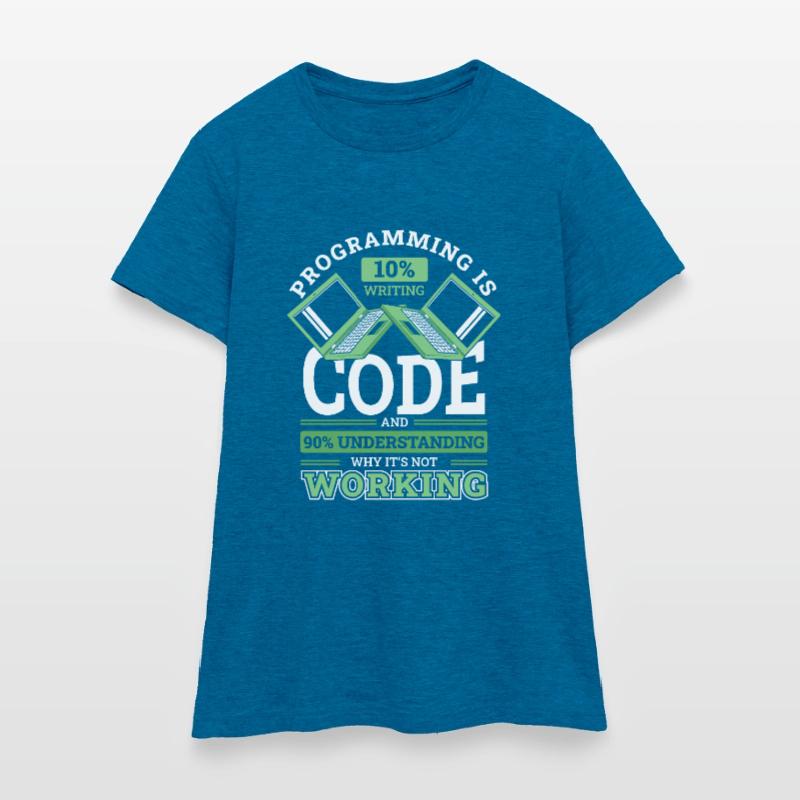 Programming 10% Writing 90% Not Working Coder Women's T-Shirt